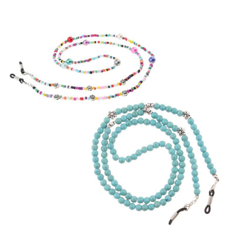 Jual 2Pcs Beaded Eyeglass Strap Rope 