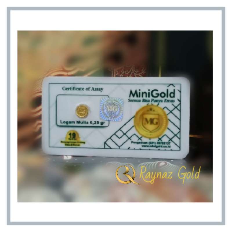 Jual Logam Mulia Minigold Ukuran 0 25 Gram Kemasan Eksklusifif Online Desember 2020 Blibli