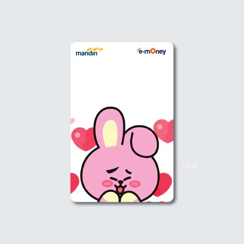 Kartu EMONEY MANDIRI BT21 Shooky Love Cinta Pink Kartun Anime Kartu Etoll e  toll E Money E-money Winlycollections [1 SISI Saldo NOL]