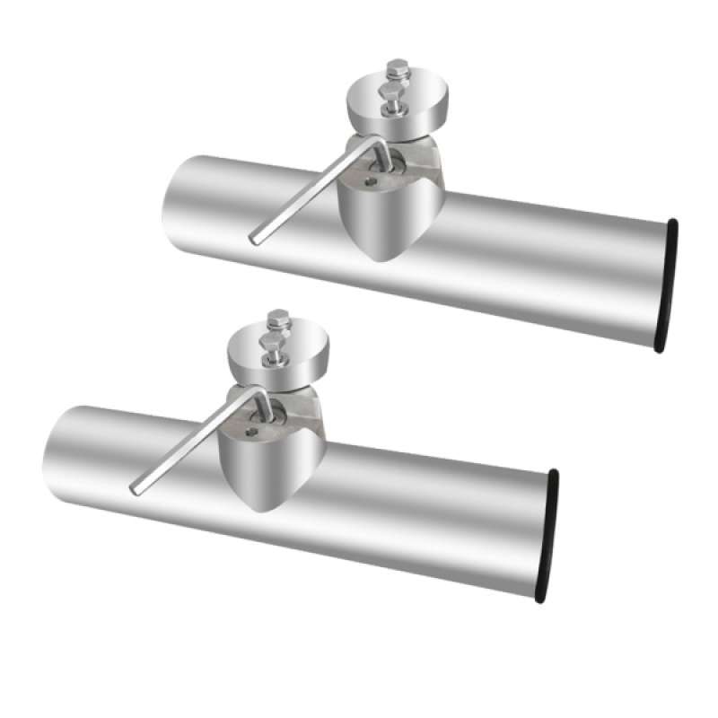 2x Fishing Rod Holder Clamp On for 3/4'' 7/8" 1'' Stainless Steel Polished