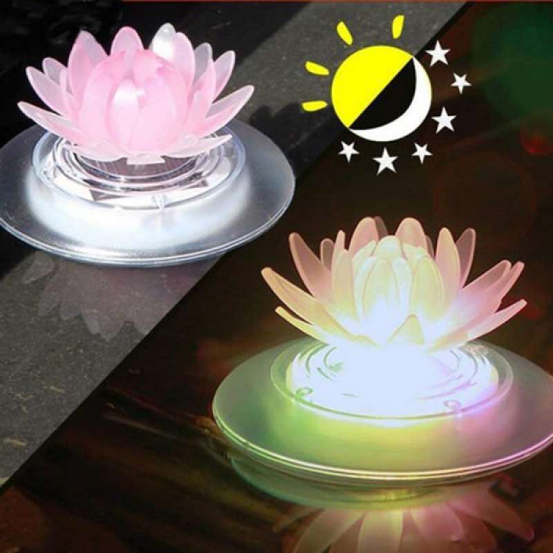 LARGE FLOATING SOLAR POWERED WATER LILLY IDEAL FOR POND OR POOL 