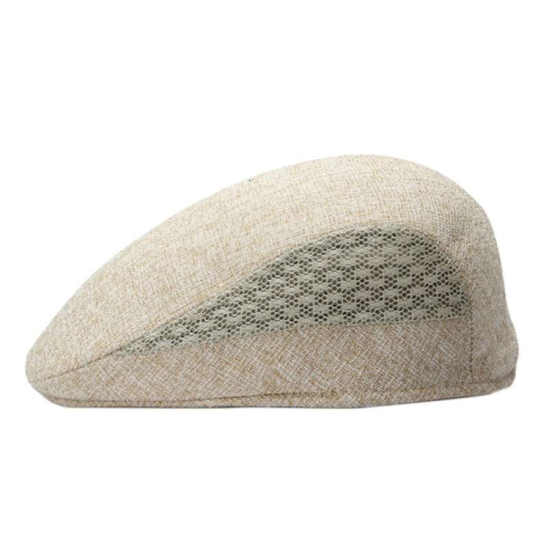 Promo Cotton Linen Mens Newsboy Hat Ivy 