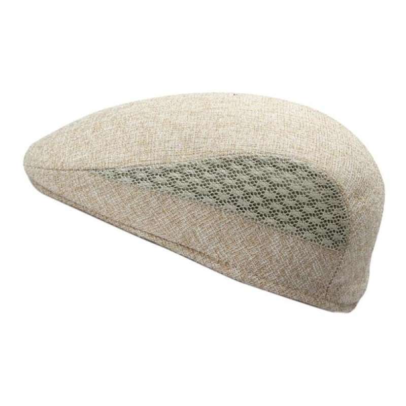Promo Cotton Linen Mens Newsboy Hat Ivy 