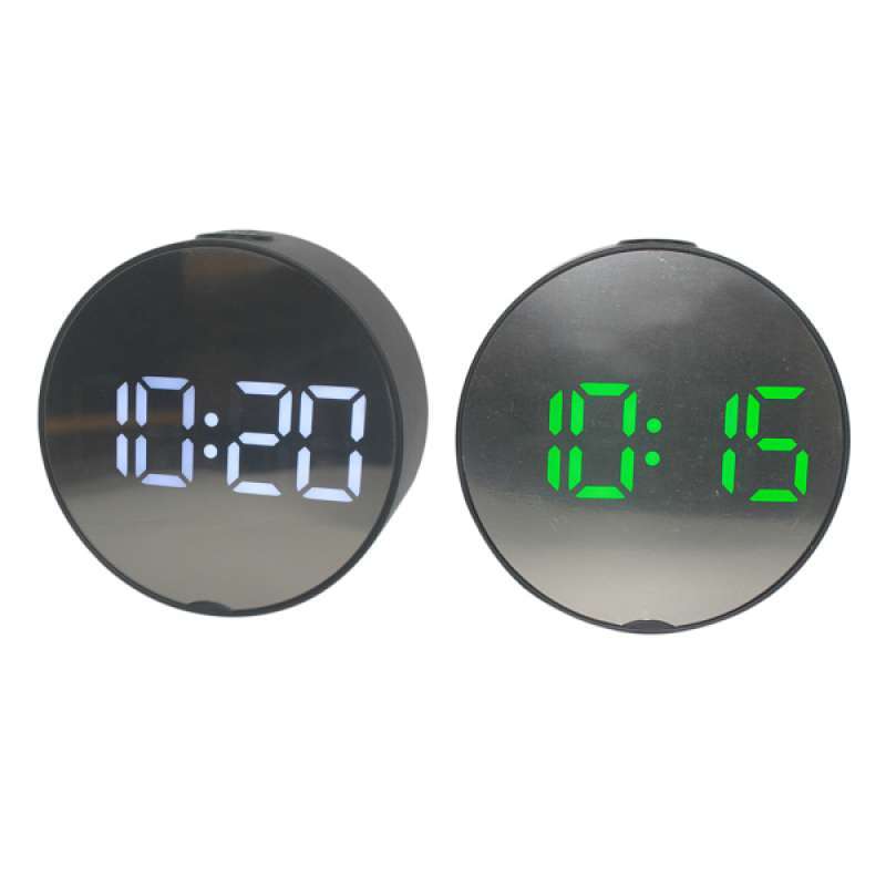 LED Digital Alarm Clock Full HD LED Bedside Clock for Bedroom/Wall/Travel C 
