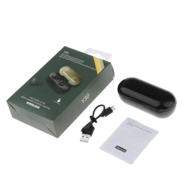 mini sports y30 bluetooth 5 0 tws earphone sweat proof w charging box ipx5