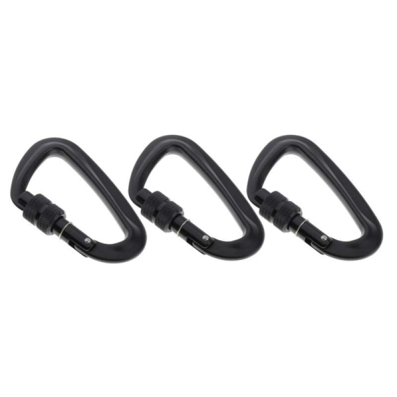 3x Strong Auto Lock Carabiner Hook Keychain Dog Clip Climbing Abseiling 24KN 