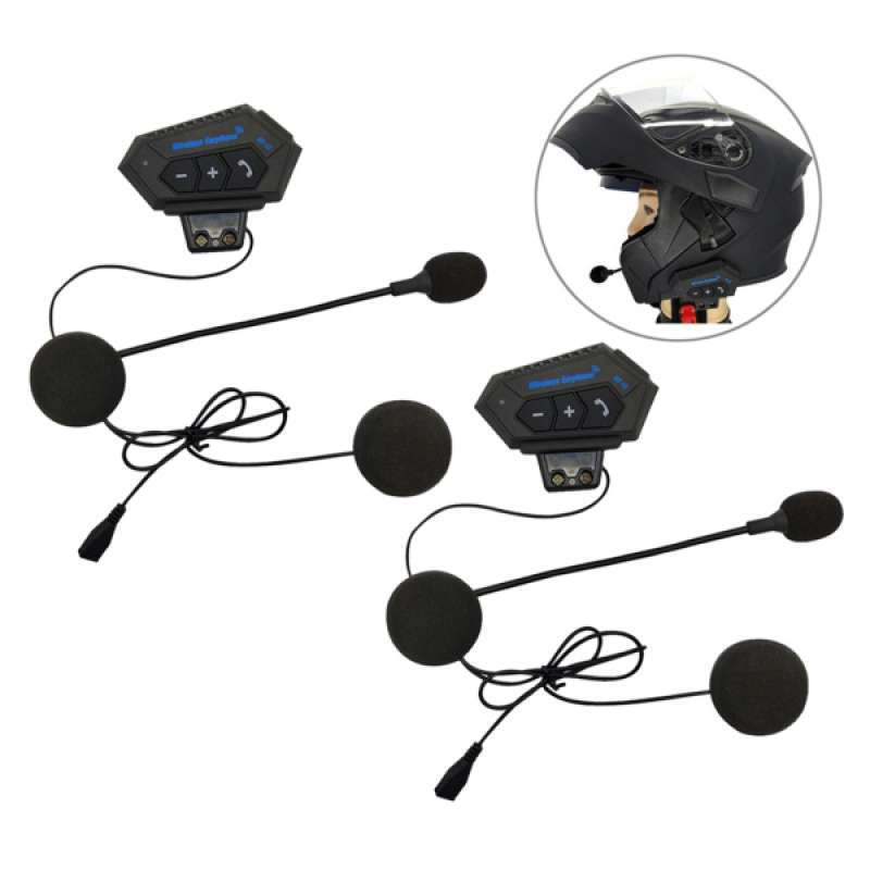 Jual Helmet BT 12 Bluetooth Headset Intercom Headphones Motorcycle
