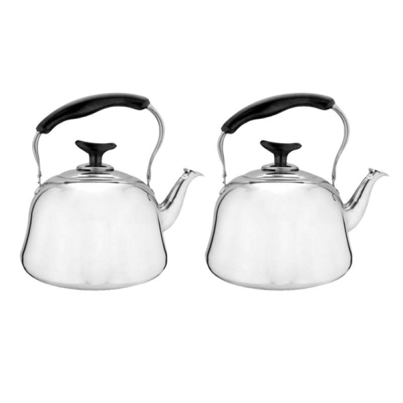 Whistling Kettle Camping  Stainless Steel Gas Induction Stove top Kettle Silver 