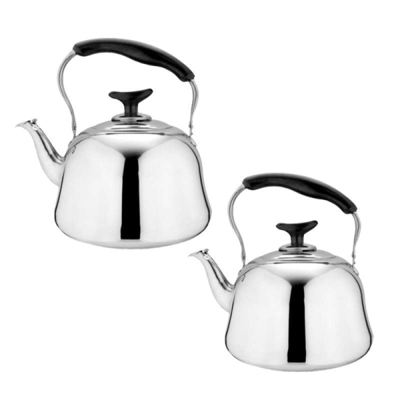 Whistling Kettle Camping  Stainless Steel Gas Induction Stove top Kettle Silver 