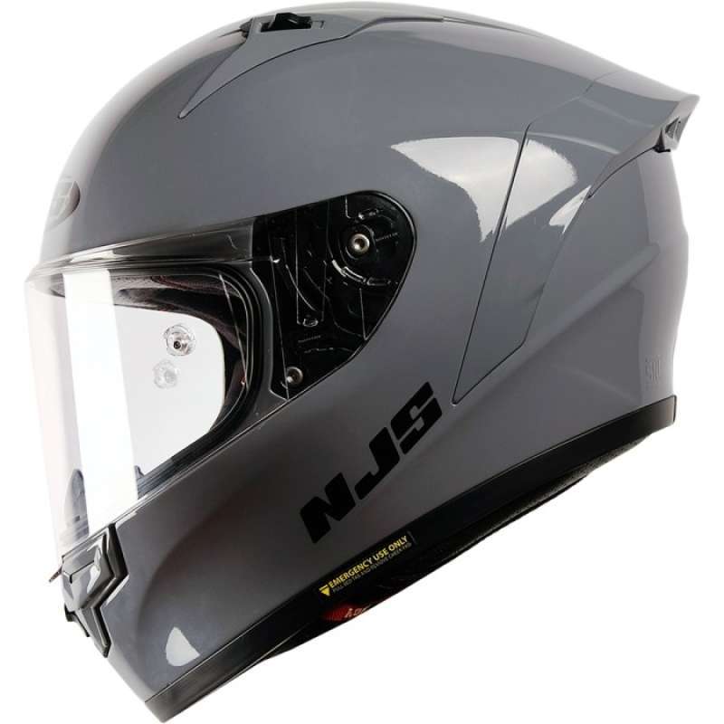 Promo Njs Zx 1r Solid Stone Grey Gloss doff Helm Full Face S