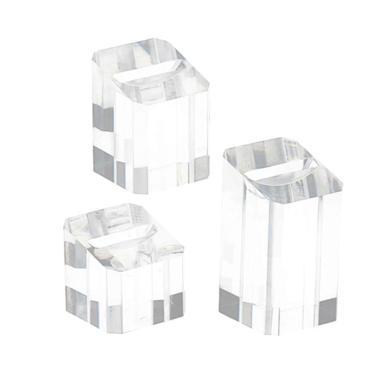 3pcs Clear Acrylic Jewelry Ring Display Holder Stand Wedding Table Decor 