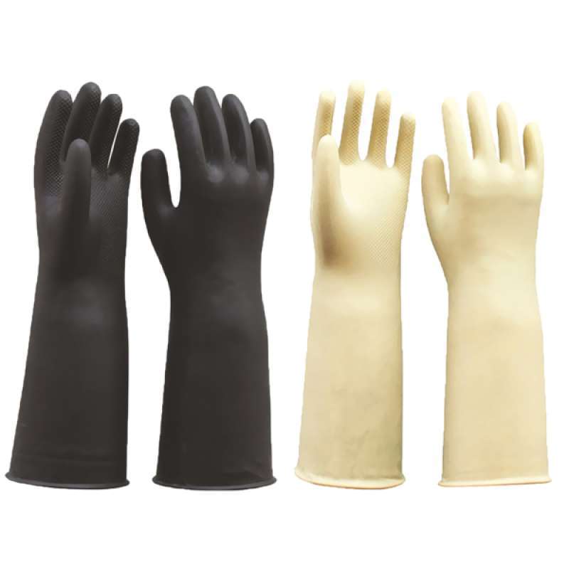 2 Pairs Waterproof Industrial Household Work Gloves Latex Rubber 60cm Long 