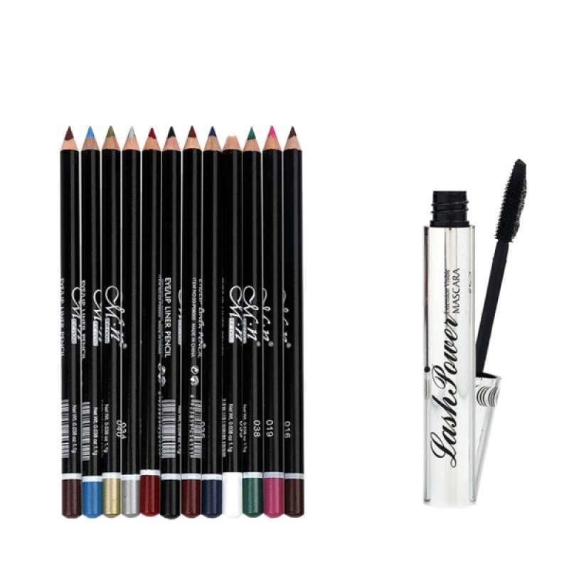 Jual 12 Colors Lip Liner Eyebrow Eyeliner Pencil Natural 3d Long Curling Mascara Online Desember 2020 Blibli