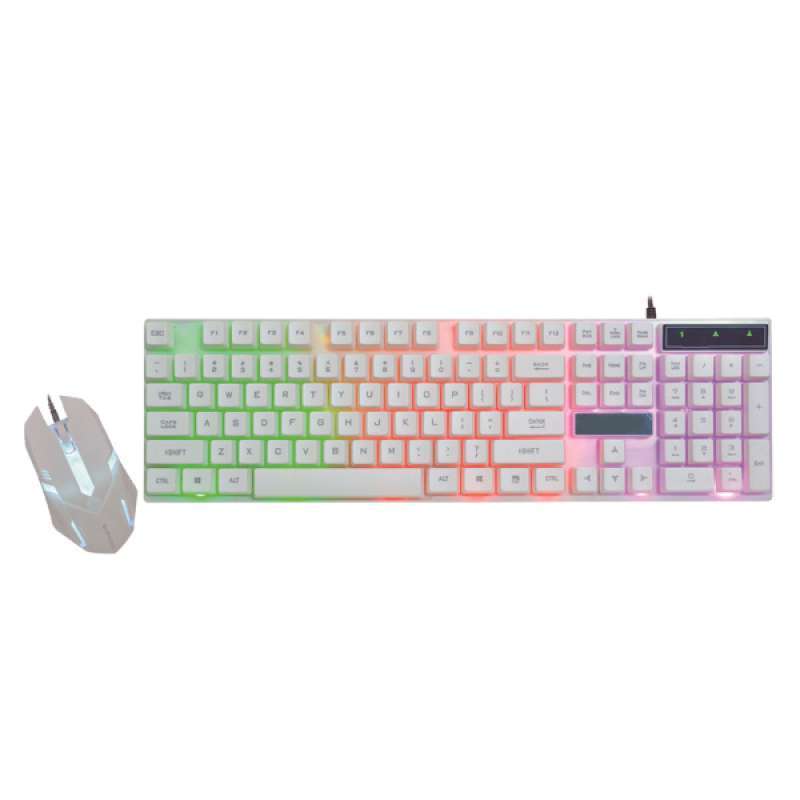 wired gaming rgb led keyboard pc gaming mouse set combo for games live show
