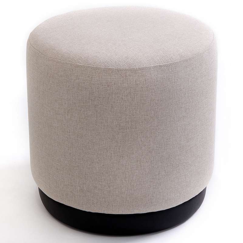 Jual Bestottoman Kursi Sofa Bulat Premium Quality Kain Krem Bottom Black Online September 2020 Blibli Com