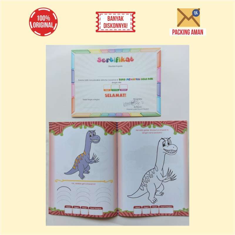 Jual Buku Mewarnai Usia Dini Tema Dinosaurus Anak Paud Tk Murah Mei 2021 Blibli