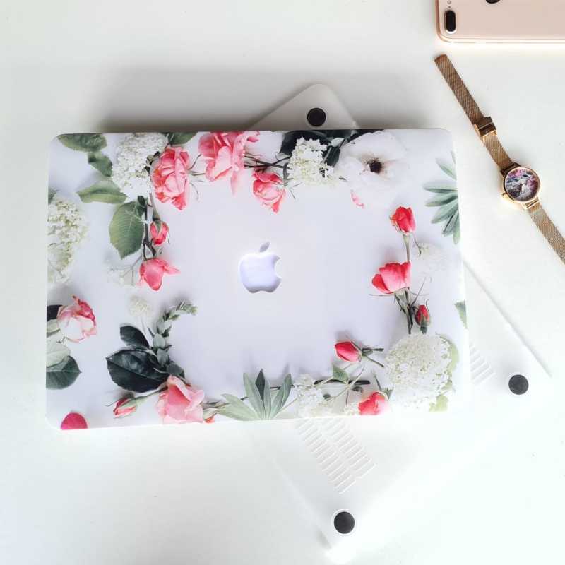 macbook new air 13 cover rose white case casing a1932