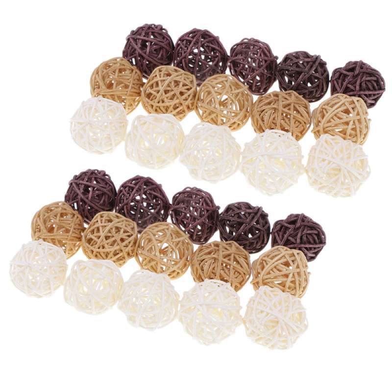 Jual 30pcs 3cm Rattan Wicker Cane Ball For Garden Wedding Party Home Decoration Online September 2020 Blibli Com