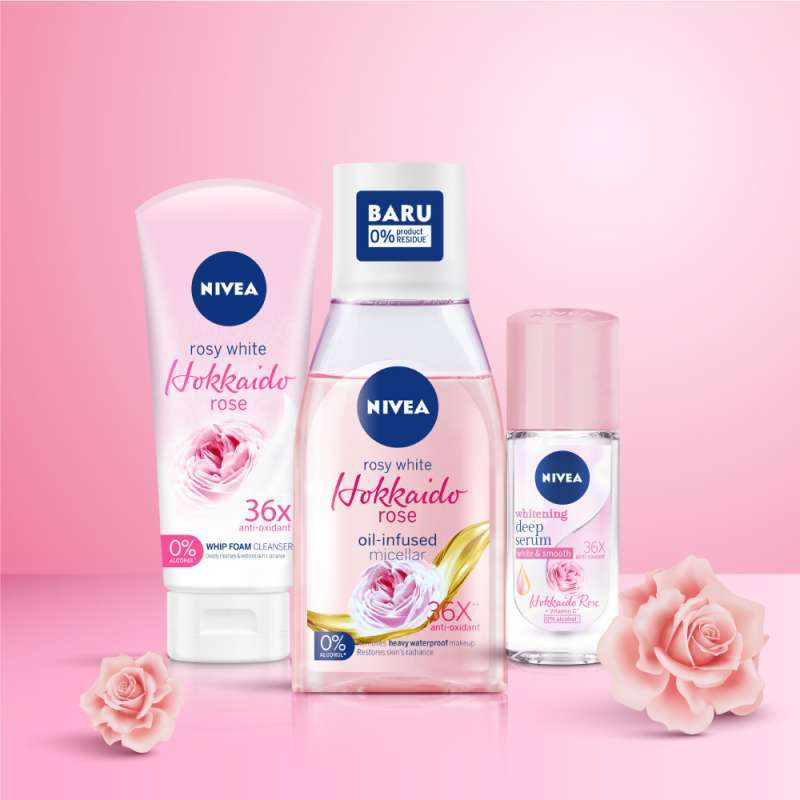 micellar water nivea hokkaido rose