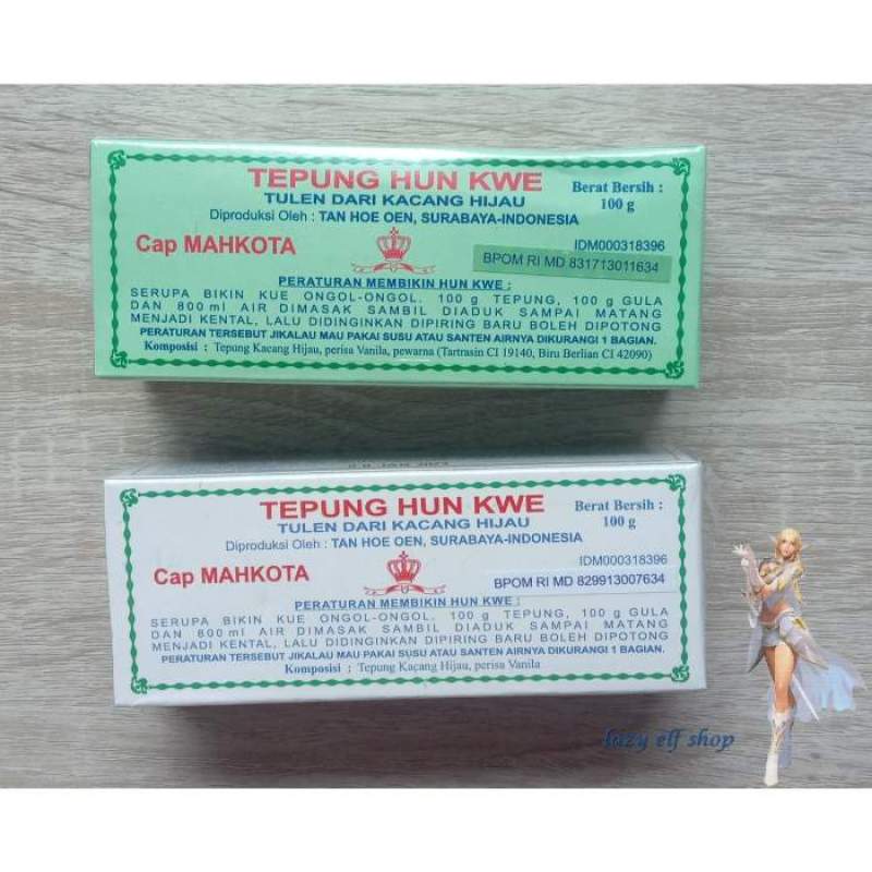 Promo Tepung Hunkwe Dus Mahkota Putih 100gr Hun kwe Kacang ...
