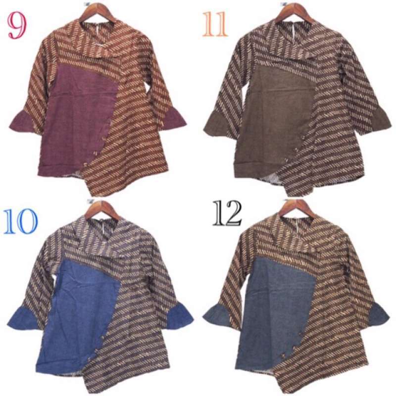 Jual Pb22 Baju Batik Wanita Lengan Panjang Model Asimetris U Atasan Kerja Kantoran Muslimah Hijaber Terbaru Juni 2021 Blibli
