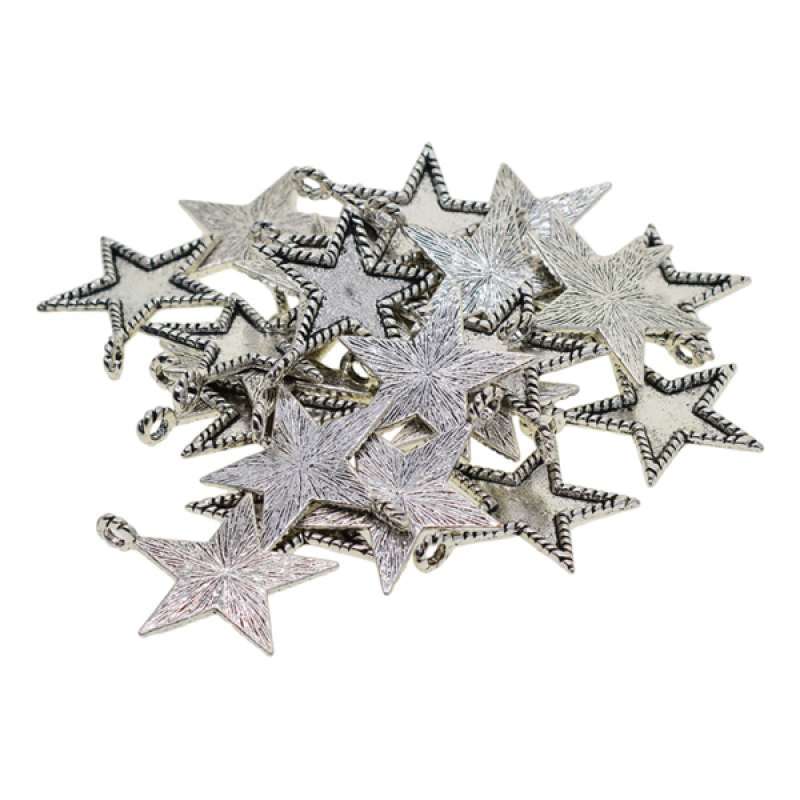 Promo 30pcs Star Shape Blank Bezel 
