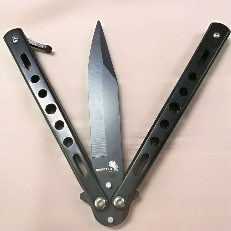 Pisau Balisong Stainless Pisau Lipat Butterfly Knife Hitam Terbaru Agustus 2021 Harga Murah Kualitas Terjamin Blibli