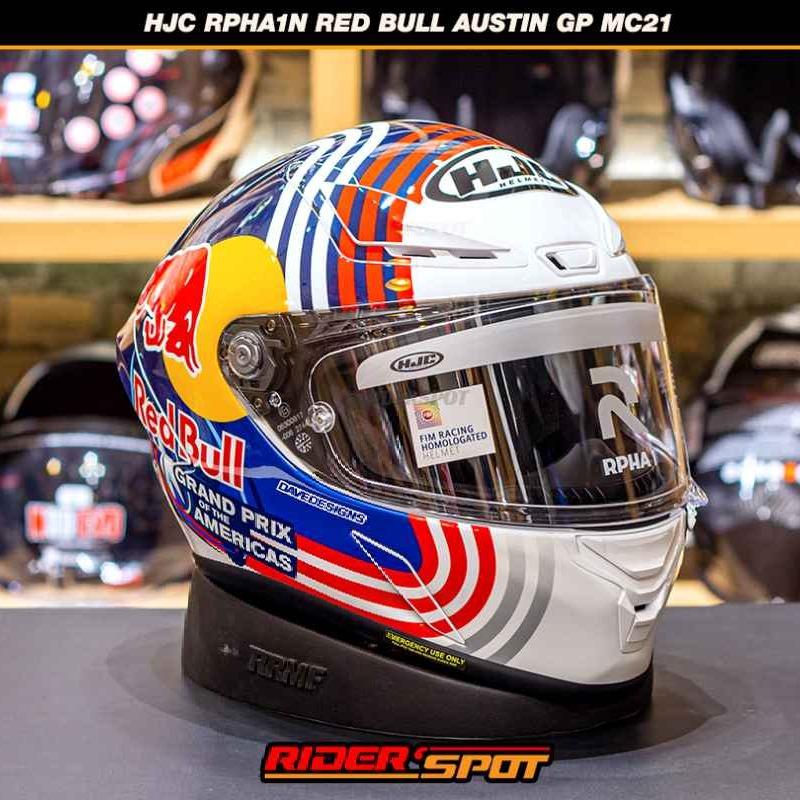Helm HJC RPHA1N Red Bull Austin GP MC21 Full Face Helmet Original