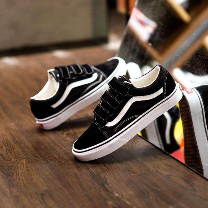 Jual Vans OldSkool Velcro Classic Black 