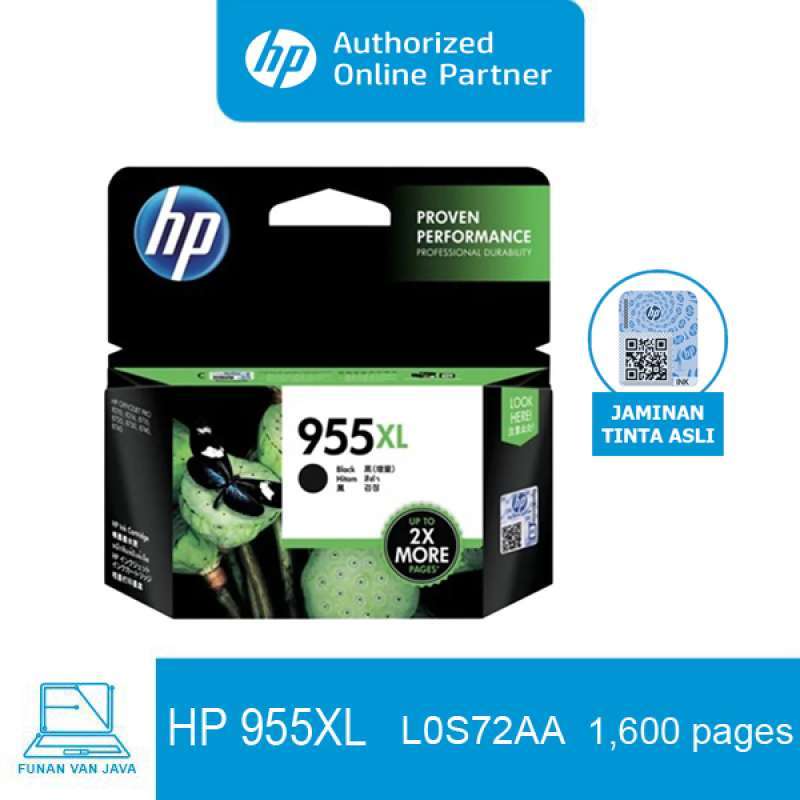 tinta hp original 955 xl printer black l0s72aa 955 xl cyan l0s63aa 955 xl magenta 955 xl yellow l0s69aa