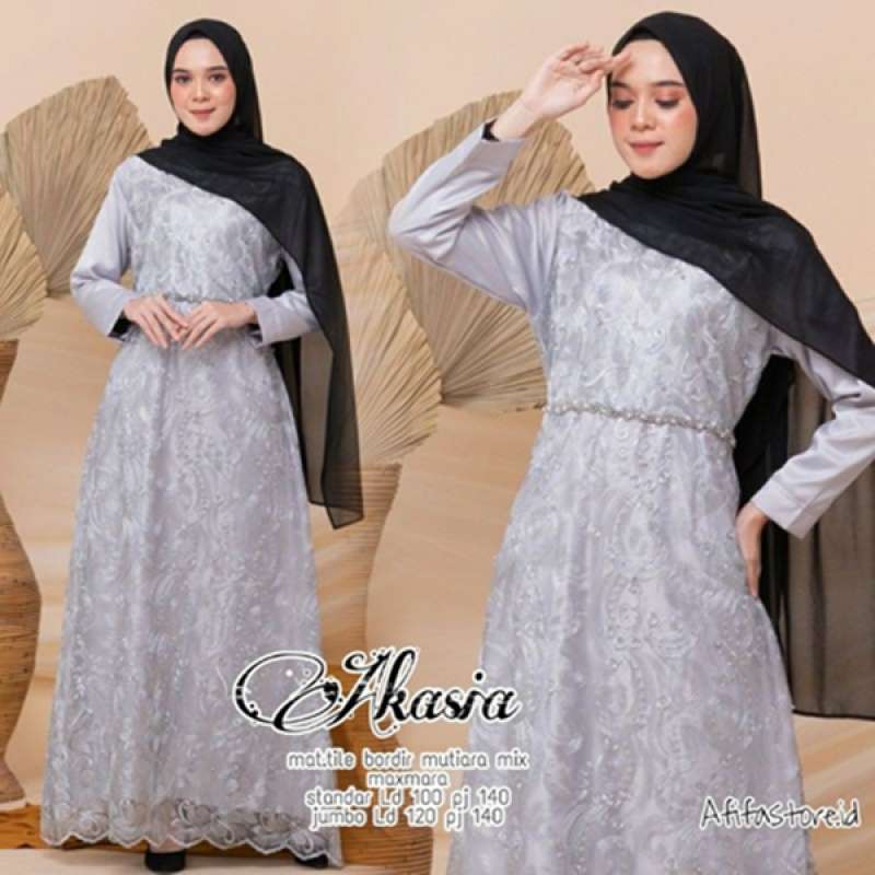 Jual Akasia Dress Ready Stok Tile Brokat Premium Tulle Aksen Swarosky Mutiara Ootd Kondangan Murah Mei 2021 Blibli