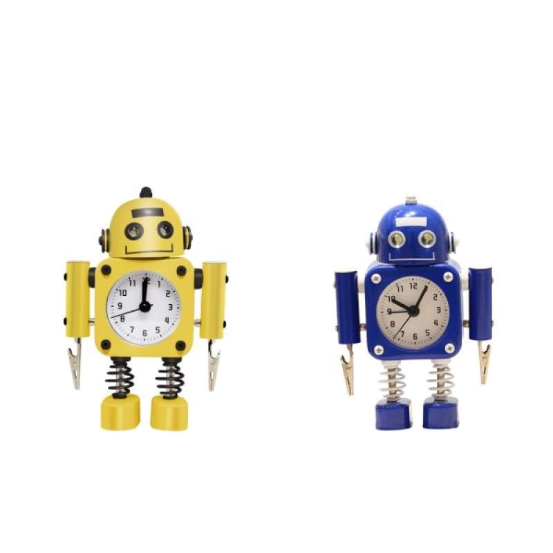 Jual 2pcs Cartoon Robot Non Ticking Bedside Alarm Clock Home Bedroom Decor Gift Online November 2020 Blibli Com