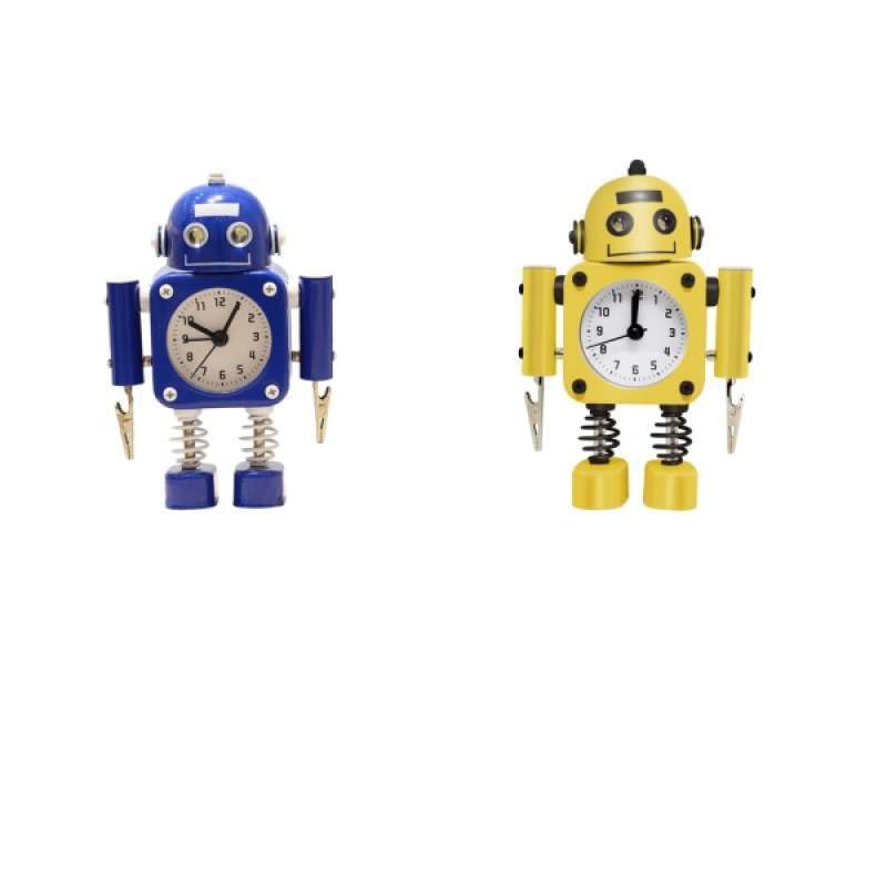 Jual 2pcs Cartoon Robot Non Ticking Bedside Alarm Clock Home Bedroom Decor Gift Online November 2020 Blibli Com