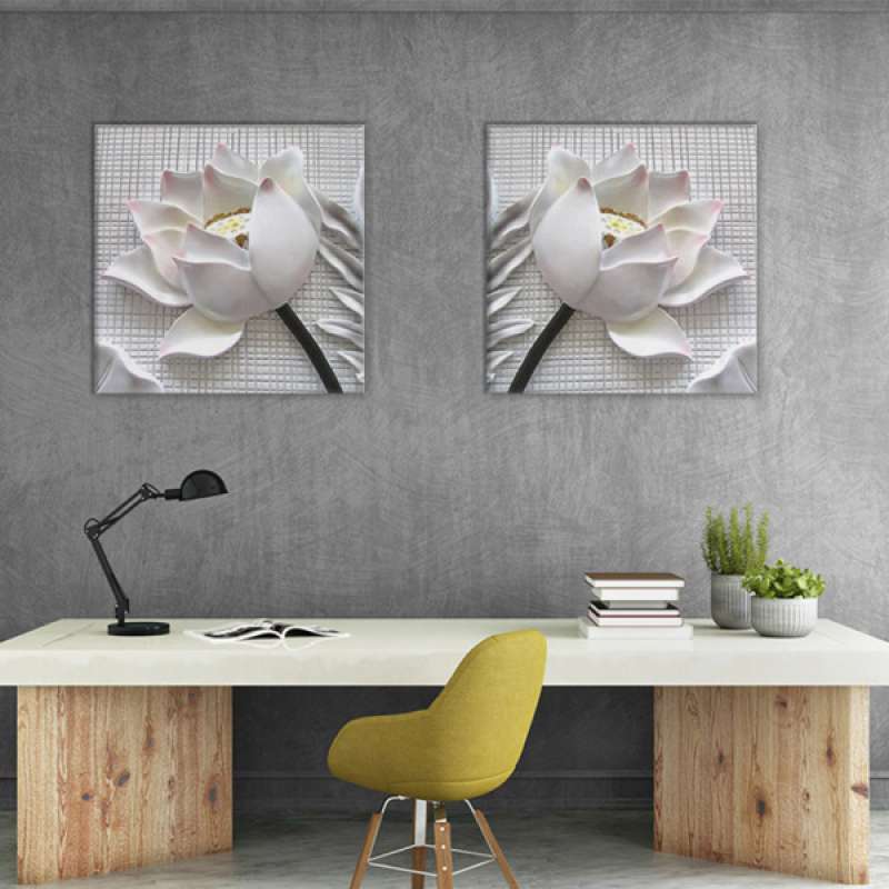 Jual 2pcs 3d Effect White Rose Canvas Painting Posters Prints Nordic Wall Artwork Online Maret 2021 Blibli