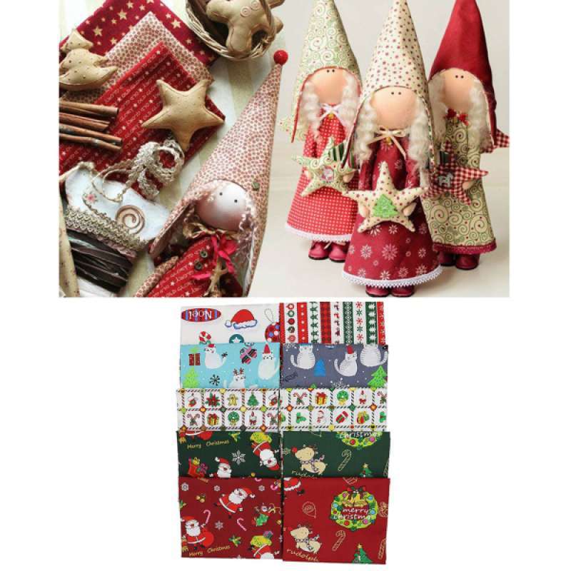 Jual Cotton Fabric Christmas Series Patchwork Fat Quarter Bundles Diy Sewing Crafts Online November 2020 Blibli
