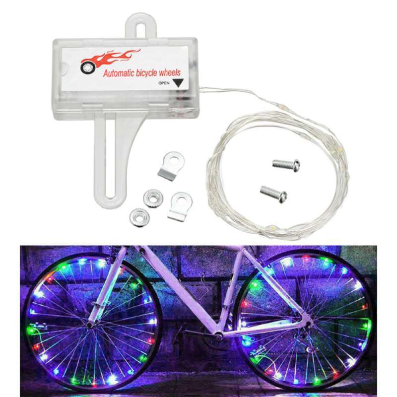 Jual 20 Led Bicycle Bike Cycling Rim Wheel Lights Auto On Off Flash Light String 2m Online November 2020 Blibli Com