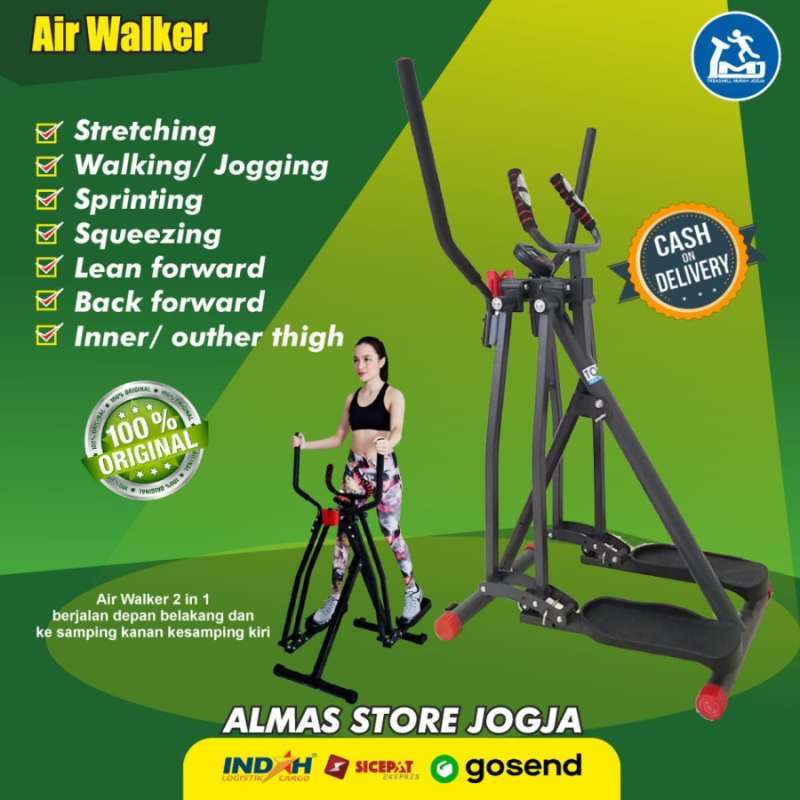 Jual Air Walker Fitness Alat Fitnes Gym Indoor Free Freestyle Glider Murah Di Seller Treadmill murah jogja Purwo Martani Kab. Sleman Blibli