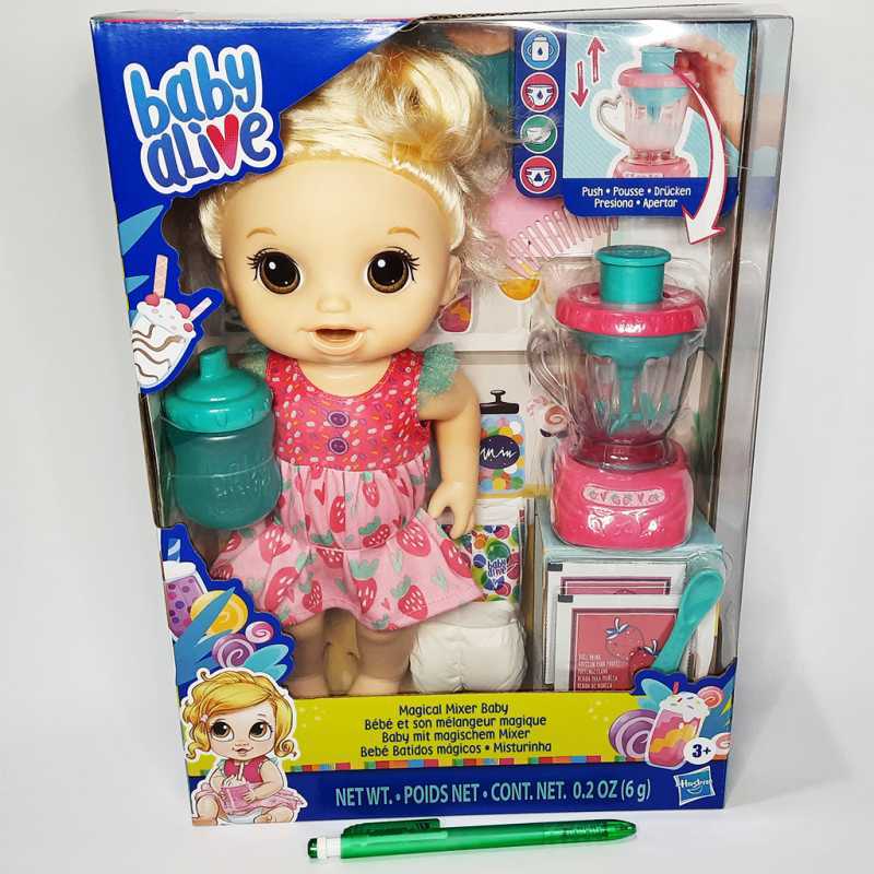baby alive with a blender