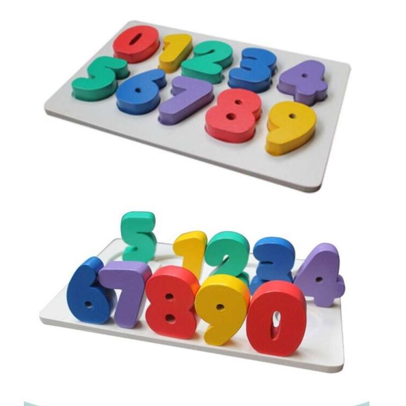 Jual Mainan Edukatif Edukasi Anak Puzzle Balok Kayu Chunky Angka Huruf Online Desember 2020 Blibli