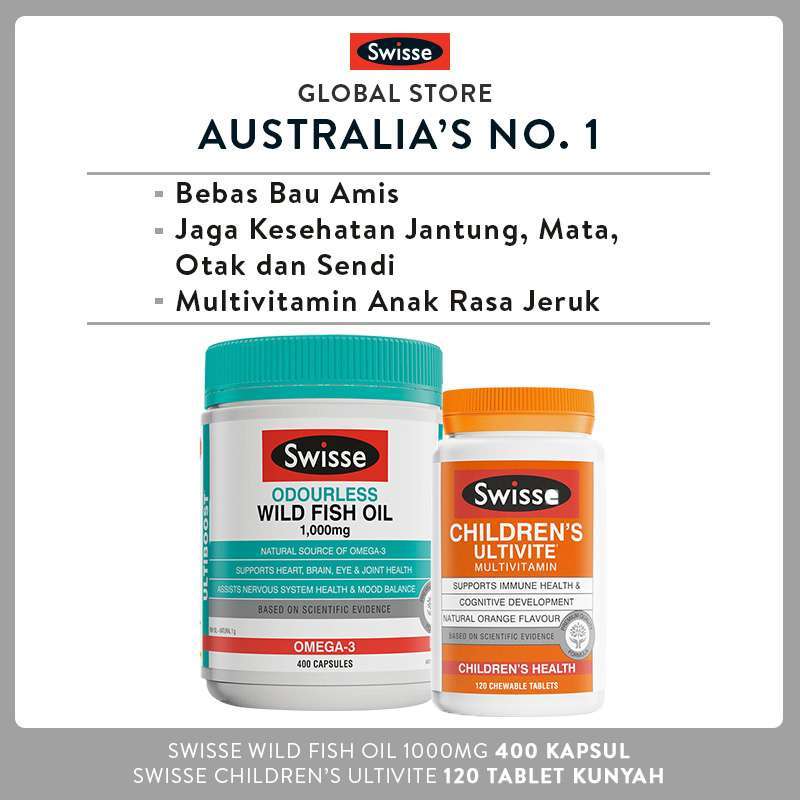 Jual Swisse Fish Oil 1000mg 400 Kapsul Children S Ultvitie 120 Tablet Online Oktober 2020 Blibli Com