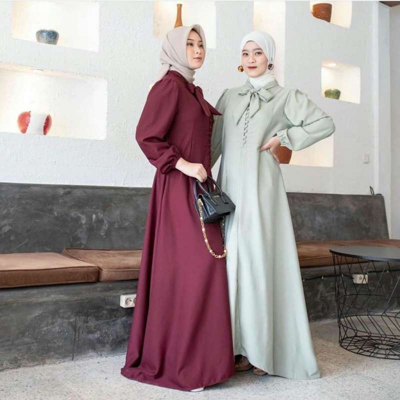Promo Tulip Dress I Baju Gamis Maxy Lebaran Terbaru Kondangan
