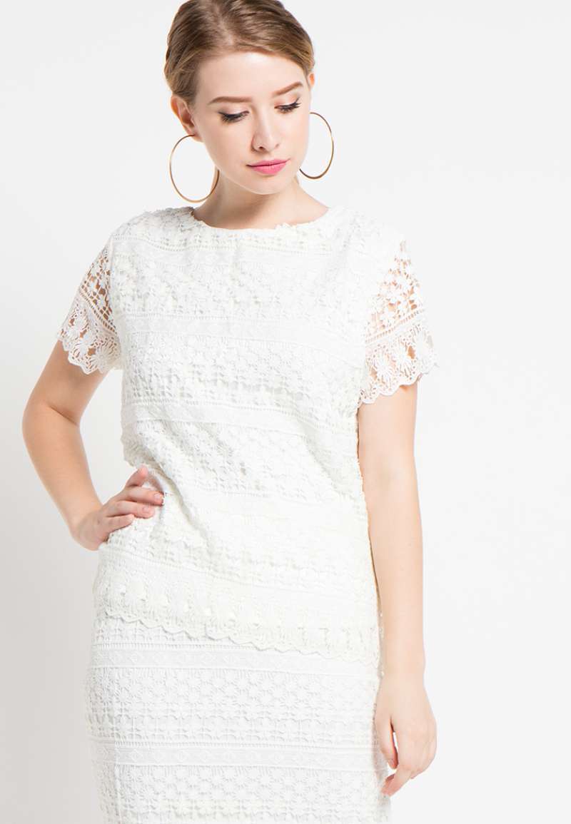 lace top cocktail dress