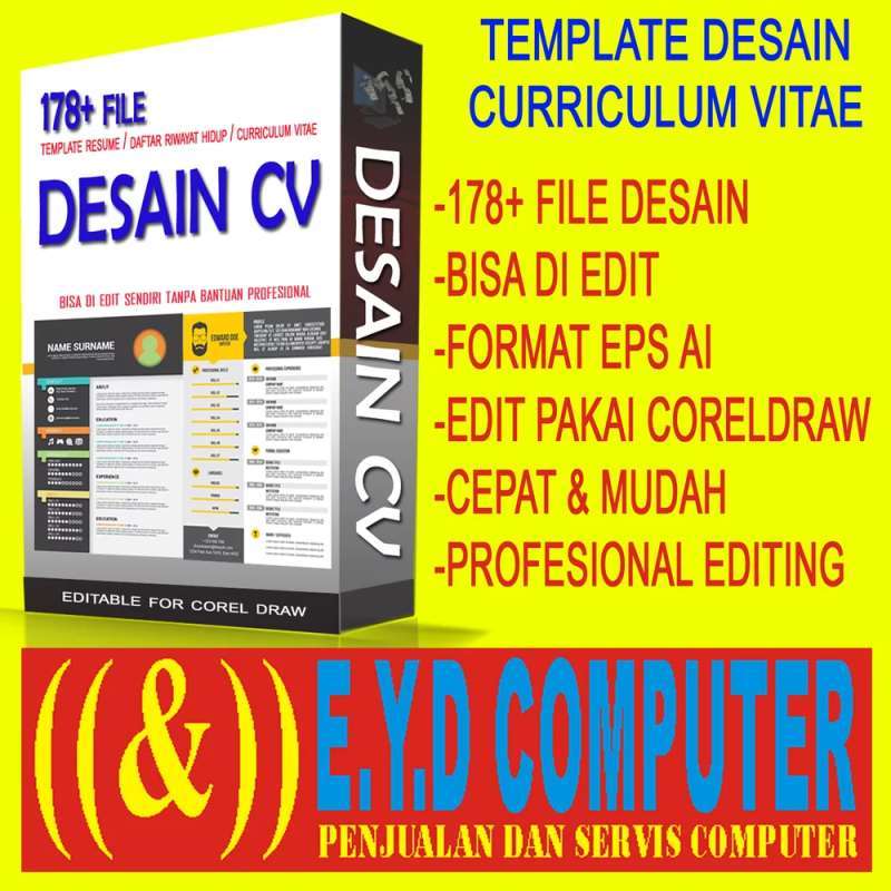Jual Desain Template Cv Curriculum Vitae Resume Daftar Riwayat Hidup Editing Coreldraw Online Desember 2020 Blibli