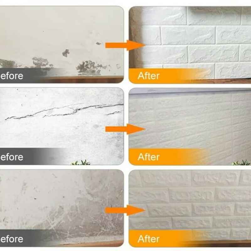 Jual Sticker Wallpaper Dinding 3d Panel Bata Putih Ukuran 70 X 77 Cm Terbaru Juli 2021 Blibli