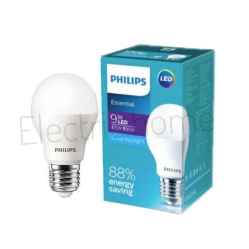 lampu philips led essential 9 watt 9w 9 w putih