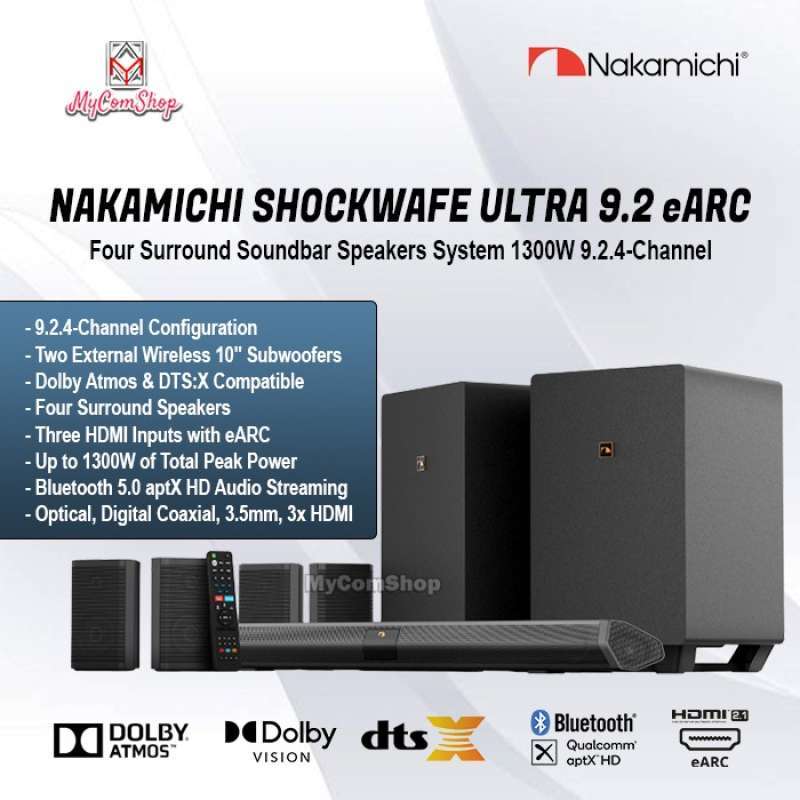 Jual Nakamichi Shockwafe Ultra Earc 1300w Soundbar System