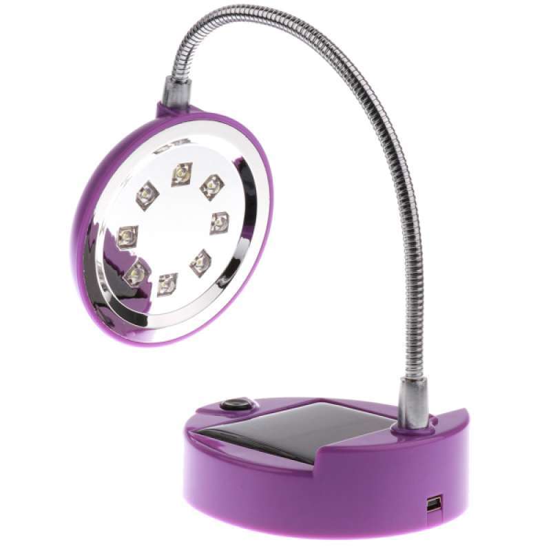 Jual Portable Solar Usb 8 Led Desk Lamp Bedside Reading Office Light Purple Online November 2020 Blibli