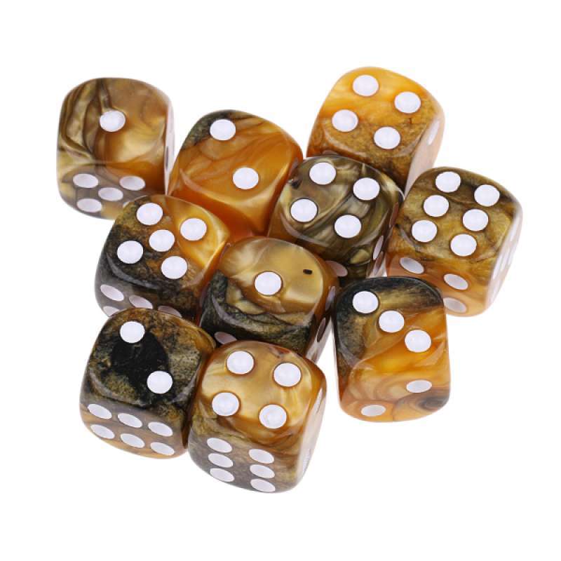 10Pcs 16mm/0.63inch D6 Dice Acrylic Six Sided Spotted for MTG DND TRPG Red 