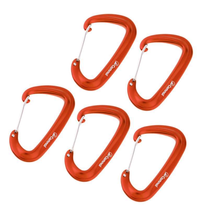 5pcs Ultralight 16KN Wire Gate Spring Snap Carabiner for Climbing Multicolor 