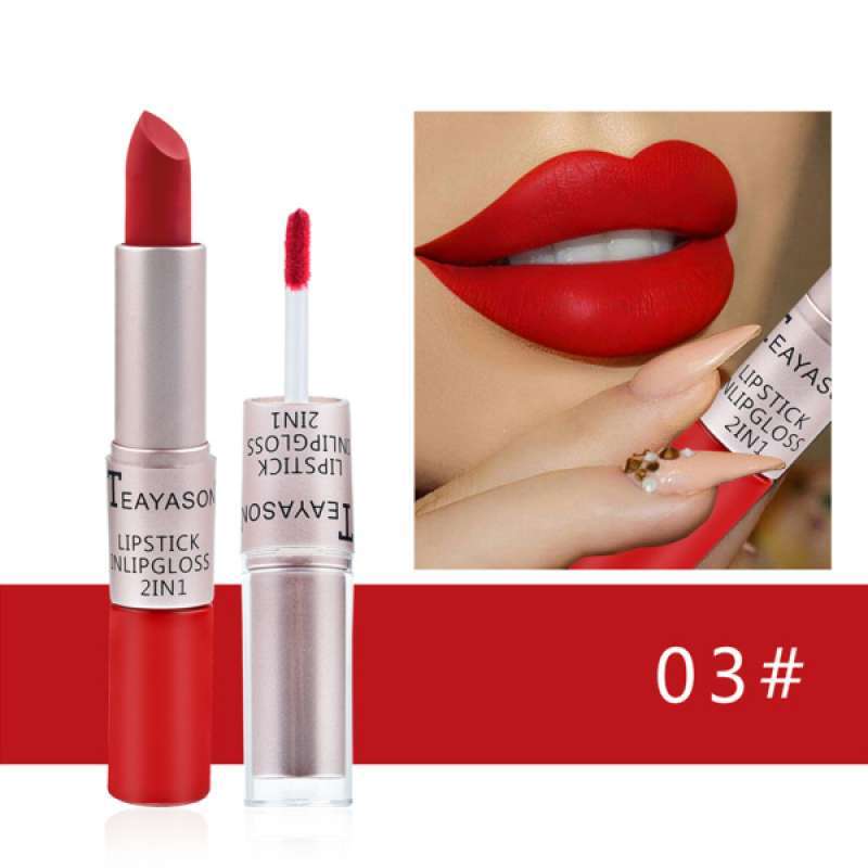 Jual 2 In 1 Long Lasting Non Sticky Makeup Lipstick Lip Gloss Lip Color Gift Set Online November 2020 Blibli Com